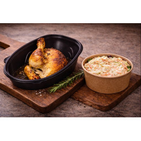 Demi poulet rôti + Coleslaw