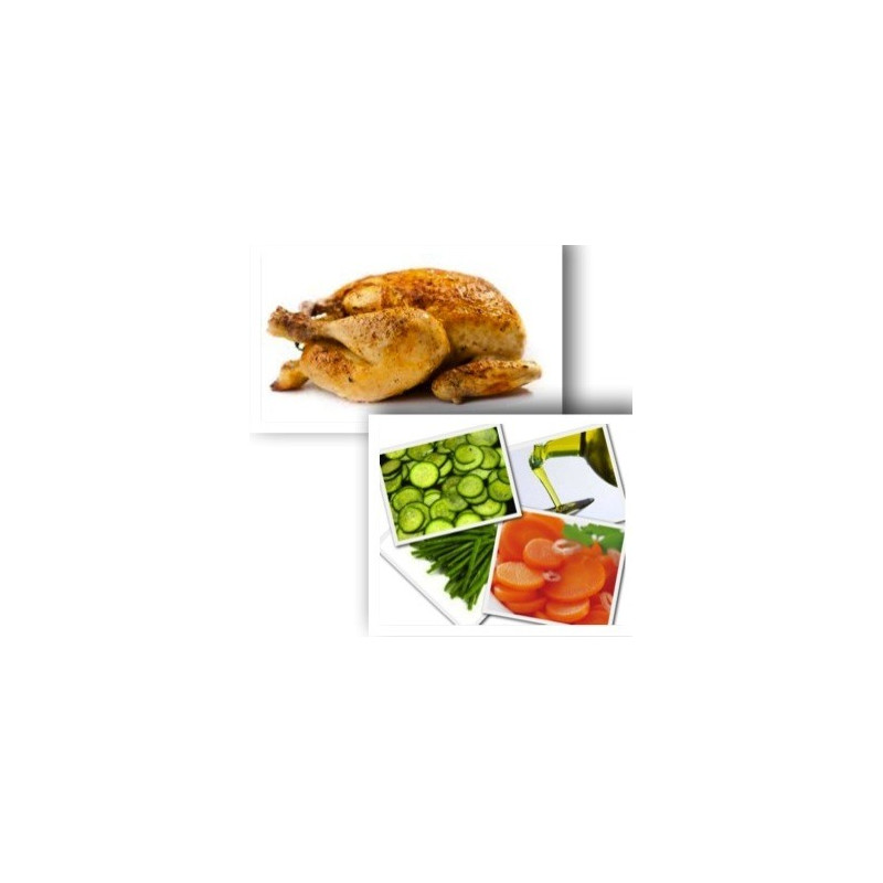 Demi poulet rôti + Légumes vapeur