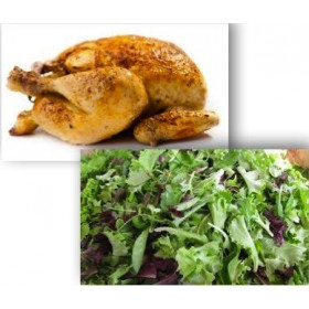 Demi poulet rôti + Salade verte