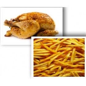 Demi poulet rôti + Frites