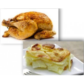 Demi poulet rôti + Gratin Dauphinois