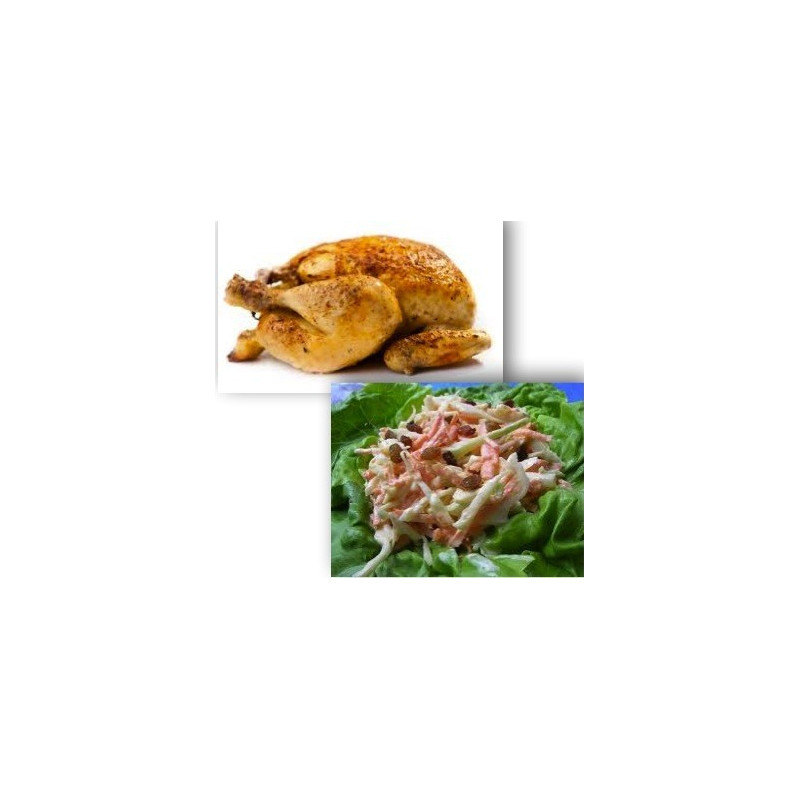 Demi poulet rôti + Coleslaw