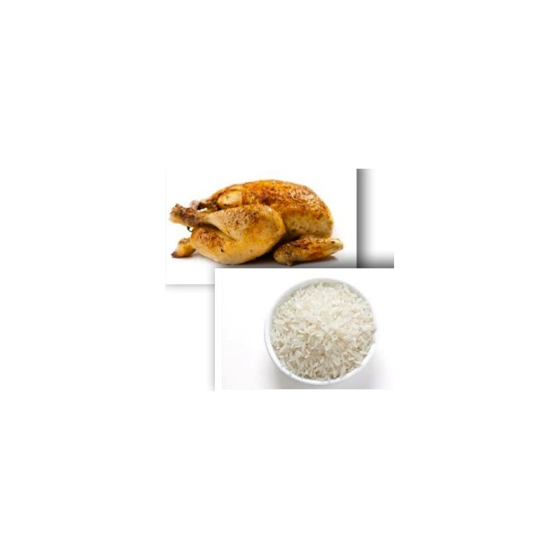 Demi poulet rôti + Riz blanc