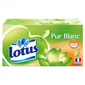 Mouchoir boîte Pur Blanc x 90 Lotus