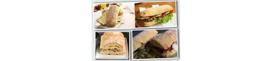 Ciabatta bread sandwiches