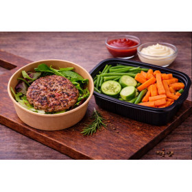 Steack haché + légumes vapeur